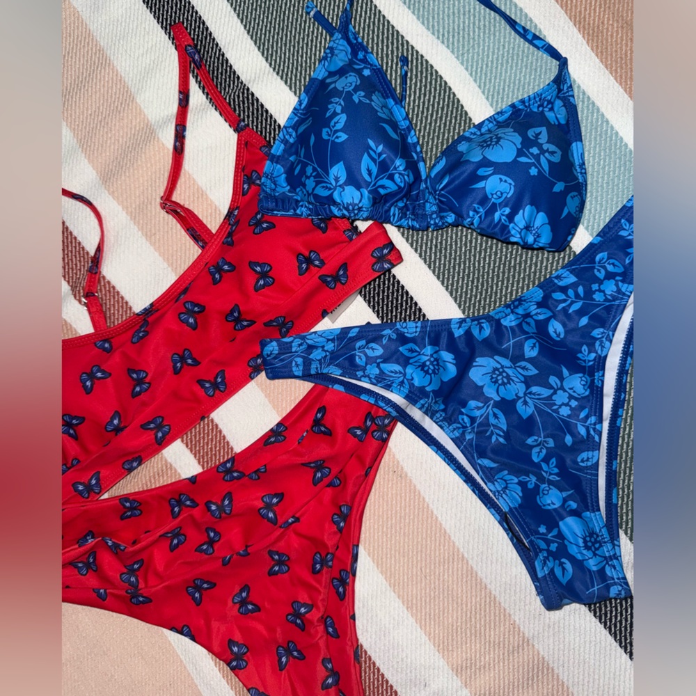 Bundle – 2 Fun & Floral and Butterfly Print Bikinis